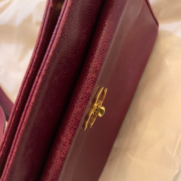 Chanel vintage timeless tote Bordeaux - Picture 5 of 12